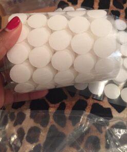 Vkey (500 Pair Sets) 3/4inch 20mm Diameter Sticky Back Coins Hook & Loop Self Adhesive Dots Tapes (White) White 51 71yYeKkHDHL 3