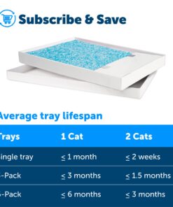 PetSafe ScoopFree Crystal Litter Tray Refills, Premium Blue Crystals, 3-Pack, Disposable Tray, Includes Leak Protection & Low Tracking Litter, Absorbs Odors On Contact 3 Trays 26 71yZ9mHcyqL 1