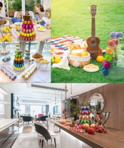 6 Tiers Round Macaron Tower Stand Cake Display Rack Cupcake Stand Desserts Display for Wedding Birthday Decor 25 71yZBl5n eL