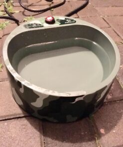Petfactors Heated Pet Bowl, Outdoor Pet Thermal Water Bowl, Dog Cat Heated Water Bowl with 69 Inch Chew Resistant Cord and Waterproof ON/Off Switch Camouflage 35 71yZGTqz dL