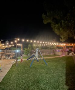 Litcher Globe String Light Suspension Kit, Outdoor Light Guide Wire, Vinyl Coated Stainless Steel Steel Cable,Include 150fts Transparent PVC and 304 Stainless Steel Wire Cable, Turnbuckle and Hooks 33 71yaPb9WvOL