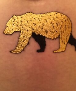 Temporary Tattoos for Boys and Girls | 77 Tattoos on 4 Sheets | Fun Metallic Tattoos for Kids | Black, Silver, Red & Gold Tattoo Bears Wolves Turtles Lizards Spiders Birds and More | Twink Designs Boys 4 Sheet 19 71yagHV0XwL