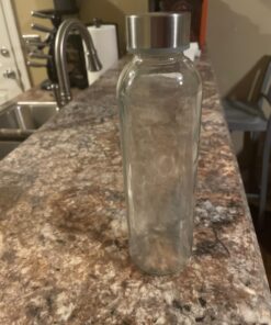 Brieftons Glass Water Bottles With Caps: Clear, 6 Pack, 18 Oz, Leakproof Lids, Premium Soda Lime, Best As Reusable Drinking Bottle, Sauce Jar, Juice Beverage Container, Kefir Kit, With Cleaning Brush 47 71ybShIZwL