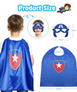 Alternative view of Roko Toys for 3-10 Year Old Boys, Superhero Capes for Kids 3-10 Year Old Boy Gifts Boys Cartoon Dress up Costumes Party Supplies Easter Gifts Present Chistmas Stocking Stuffers