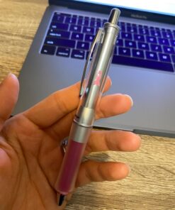PILOT Dr. Grip Center of Gravity - Breast Cancer Awareness Refillable & Retractable Ballpoint Pen, Medium Point, Pink Barrel, Black Ink, Single Pen (36192) Silver/Pink 22 71ycEzYXPOL
