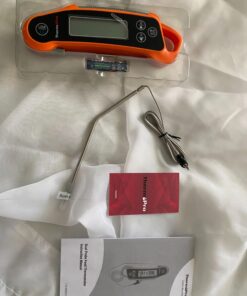 ThermoPro TP710 Instant Read Meat Thermometer Digital for Cooking, 2-in-1 Waterproof Kitchen Food Thermometer with Dual Probes and Dual Temperature Display for Oven, Grilling, Smoker & BBQ Upgrade 64 71ycSapmdL