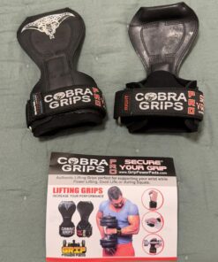 Cobra Grips PRO Weight Lifting Gloves Heavy Duty Straps Alternative Power Lifting Hooks for Deadlifts Adjustable Neoprene Padded Wrist Support Bodybuilding A PRO Black Rubber One Size 37 71yci8WKs6L