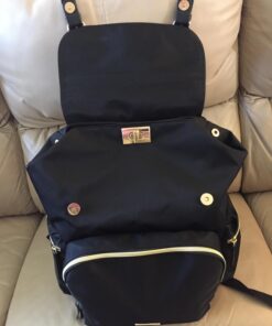 Baby Diaper Bag Backpack with Stroller Hooks, Pipi bear Multi-function Stylish Travel Diaper Back Pack for Mom and Dad, Baby Changing Bag, Maternity Nappy Bag for Boys and Girls, Large Capacity, Black 70 71ycq38gm8L