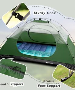 Forceatt Camping Tent 2/3/4 Person, Professional Waterproof & Windproof Lightweight Backpacking Tent Suitable for Outdoor,Hiking,Camping, Mountaineering and Travel 2 people-Dark green 25 71yd4fMdh0L