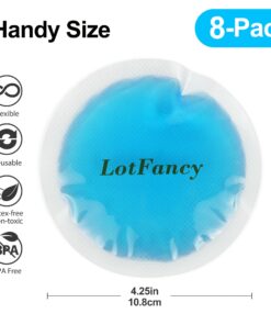 LotFancy Ice Pack for Injuries Reusable, 8 Small Gel Heating Cooling Pads with Cloth Backing, Hot Cold Therapy for Eyes After Surgery, Face, Breastfeeding, Wisdom Teeth, Jaw, Headache, Sinus Relief 13 71ydl0RAIyL