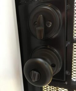 Kwikset 99910-035 Juno Entry Door Knob and Single Cylinder Deadbolt Combo Pack, 3, Venetian Bronze 38 71yfDc4fCWL