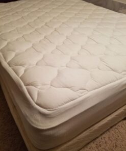 ExceptionalSheets Pillow Top Mattress Pad - Found in Marriott Hotels with Fitted Skirt and 18" Deep Pockets - Supportive Pillowtop Mattress Pad Cover with Cluster Fiber - Queen Size 61 71yfh1LZtL