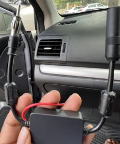 Bingfu Universal Car Stereo FM Radio Antenna Signal Booster Amplifier Amp,12V Power Supply DIN Plug Connector Adapter for Vehicle Truck SUV Car Audio Radio Stereo Media Head Unit Receiver 33 71ygFyWSHOL