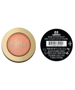 Milani Baked Blush - Luminoso (0.12 Ounce) Cruelty-Free Powder Blush - Shape, Contour & Highlight Face for a Shimmery or Matte Finish 0.12 Ounce (Pack of 1) 30 71yh0bzKl L