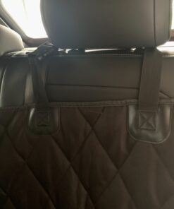 BarksBar Pet Car Seat Cover with Seat Anchors for Cars, Trucks and SUV's, Water Proof and Non-Slip Backing Regular, Black Standard 50 71yhyUpWuNL