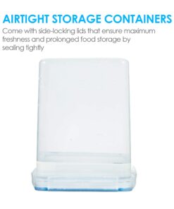 Vtopmart Large Food Storage Containers 5.2L / 176oz, 4 Pieces BPA Free Plastic Airtight Food Storage Canisters for Flour, Sugar, Baking Supplies, with 4 Measuring Cups and 24 Labels, Blue 5.2L--4.7quart 29 71yiRAROzYL