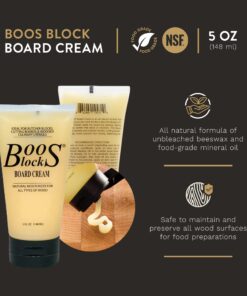 John Boos 2 Piece Cutting Charcuterie Board & Maintenance Set with 16 Oz Food Safe Mystery Oil Bottle and 5 Oz Moisture Cream Kitchen Essential Care Set 26 71yiYWVUJBL