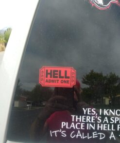 StickerJOE Ticket to Hell Funny Cool Sticker 3.5" X 2" 13 71yj 8RMeKL