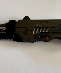 Smith & Wesson SWMP4LS 8.6in S.S. Assisted Folding Knife with 3.6in Serrated Clip Point Blade and Aluminum Handle for Outdoor Tactical Survival and EDC , Black 58 71yjVC6CmmL