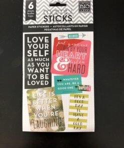 Me & My Big Ideas PPS-37 Pocket Pages Stickers 6 Sheets/Pkg-Love Yourself Original Version 42 71yjaJECC6L 1