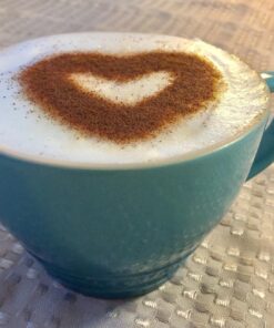 Lofekea Stainless Steel Powder Shakers Coffee Cocoa Cinnamon Shaker Cans Mesh Duster with 16PCS Stainless Steel Barista Coffee Decorating Stencils Template for Latte Cappuccino, Cupcake Stencils Stencil and Shaker 43 71yknkOfJ7L