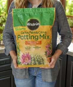 Miracle-Gro Cactus, Palm & Citrus Soil - For Containers , Added Fertilizer Feeds for 6 Months, 8 qt. Potting Mix 26 71ykq365adL