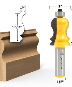 YONICO Router Bits Crown Cap Molding Set Elaborate 2 Bit 1/2-Inch Shank 16214 2 Bit Elaborate Crown Cap Set - 1/2" Shank 6 71ykz79P1VL