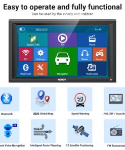 XGODY 9 inch Truck GPS Navigation for Car Big Screen for Truck Drivers Navigation Bluetooth AV-in 3D & 2D Maps with Alarm Lifetime Map Updates 10 71yl IhHjL