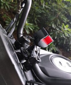 IPOW Motorcycle Phone Mount, Bike Phone Mount Holder, Universal Cell Phone Bicycle & Motorcycle Handlebar Phone Holder, Compatible with Smartphones 13/12/11/X/XR/XS/8/7,Galaxy S20/S10/S9 Black+Red 54 71ym02t azL