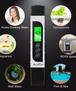 HoneForest Water Quality Tester, Accurate and Reliable, TDS Meter, EC Meter & Temperature Meter 3 in 1, 0-9990ppm, Ideal Water Test Meter for Drinking Water, Aquariums, etc. 28 71ymG0KZN5L