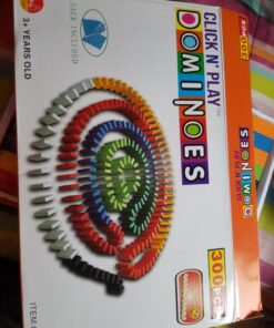 Click N' Play 300-Piece Wooden Dominoes Set for Adults&Kids | Bulk Dominos Set, Toy Train Domino, Tile&Board Games, Domino Set Game | Domino Racks, Sets, Building, Rally | Family Game, Party Favor Box 43 71ymWHdpXFL