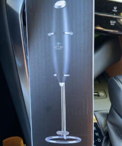 Zulay Kitchen Powerful Milk Frother Handheld Foam Maker for Lattes - Whisk Drink Mixer for Coffee, Mini Foamer for Cappuccino, Frappe, Matcha, Hot Chocolate by Milk Boss (Black) Midnight Black 36 71yn4D0TiqL