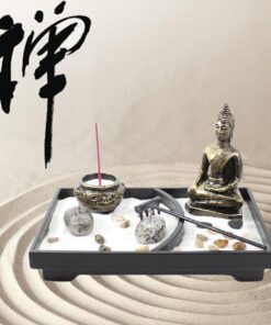 We pay your sales tax Tabletop Buddha Zen Garden Rock Sand Candle Holder Home/Office Decor Perfect Relaxing Gift Idea (Rock G16232) Rock G16232 19 71ynD2KYziL