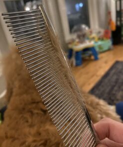 Andis 65730 Stainless-Steel Comb for Knots, Mats & Loose Hair Removal - Effective Dematting Tool, Comfortable, Lightweight, Portable & Safe for Dogs, Cats & Pets – Silver, 7-1/2-Inch 7 1/2" 21 71yo3Soi9L