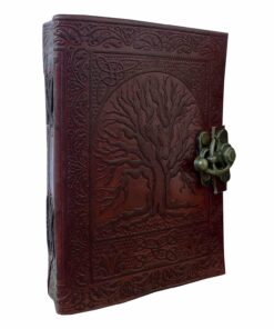Leather Celtic Tree of Life Book of Shadows Blank Spell Book Wicca 5" Brown 30 71yoJZkkylS