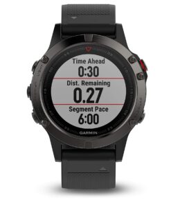 Garmin fēnix 5, Premium and Rugged Multisport GPS Smartwatch, Slate Gray/Black Band, 47 MM Watch Only Slate Gray with Black Band 47mm 35 71yoUJFYvL