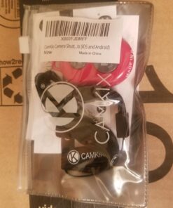 CamKix Camera Shutter Remote Control with Bluetooth Wireless Technology - Create Amazing Photos and Videos Hands-Free - Works with Most Smartphones and Tablets (iOS and Android) Red 24 71yoewu09NL