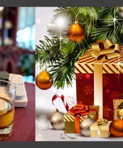 Sea Stones- 9-Piece Set - Full Sized Upcycled Granite Whiskey Chilling Stones- On the Rocks Set Includes 2 Monogrammable Tumblers with Wooden Presentation Tray - Made in the USA with Granite from NH 12 71yp3mDtpNL