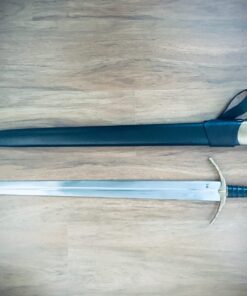 Medieval Warrior The Mercenary Sword Full Tang Tempered Hand Forged Blade with Leather Scabbard 56 71yprwxbc8L