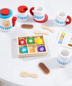 Melissa & Doug 20-Piece Steep and Serve Wooden Tea Set - Play Food and Kitchen Accessories | Play Tea Set, Pretend Play Tea Set Toy For Kids Ages 3+ 21 71yq 4y1yWL