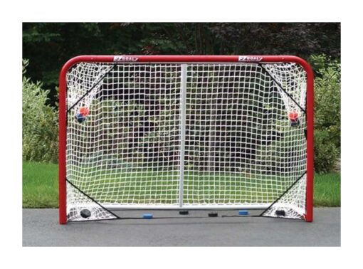 EZGoal 67109 Monster Steel Tube Heavy-Duty Official Regulation Folding Metal Hockey Goal Net, 6 x 4 - Feet, Red