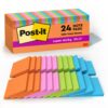 Post-it Super Sticky Notes, 3x3 in, 24 Pads, 2x the Sticking Power,Energy Boost Collection, Bright Colors (Orange, Pink, Blue, Green), Recyclable 10 71yrJUoniYL