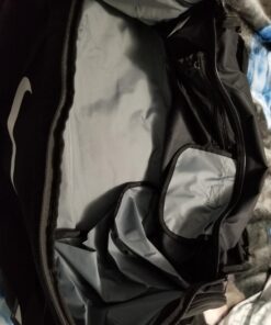 Nike Brasilia Training Duffel Bag, Versatile Bag with Padded Strap and Mesh Exterior Pocket, Medium, Black/Black/White 23 71ystRwDJNL