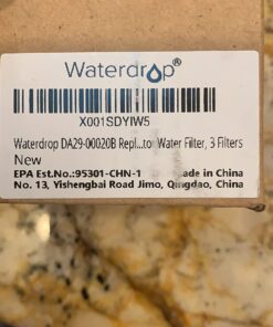 Waterdrop DA29-00020B 𝐍𝐒𝐅 𝟓𝟑&𝟒𝟐 𝐂𝐞𝐫𝐭𝐢𝐟𝐢𝐞𝐝 Refrigerator Water Filter, Replacement for Samsung HAF-CIN/EXP, DA29-00020A/B, DA29-00020B-1, RF263BEAESR, RF28HMEDBSR, RS25J500DSR, 3 Filters 47 71ytC9egoGL
