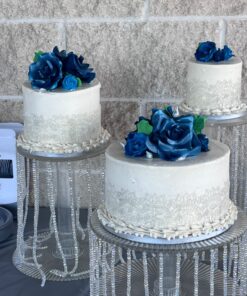 Large Pre-Made Ready to Use Edible Cake Lace Rose Scallop Ivory White 14-inch 10-piece Set 39 71ytQvTh0DL