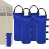 Eurmax USA Weight Capacity 112 LBS Extra Large Pop up Gazebos Weights Sand Bags for Ez Pop up Canopy Tent Outdoor Instant Canopies,Sand Bags Without Sand, 4-Pack,Blue Standard Blue