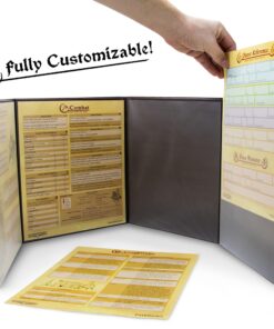 Stratagem The Master's Tome 4-Panel Customizable GM Screen with Free Inserts – Dry Erase, Dungeon & Game Master Accessory for Tabletop RPG Campaigns (Red) Red 12 71yuK37Z7NL