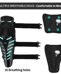 Gute Knee Pads, Black Adjustable Long Leg Sleeve Gear Crashproof Nonslip Protective Shin Guards for Motorcycle Mountain Biking-1 Pair 15 71yulsR4CQL