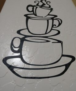 Coffee Cup Double Sided Visual Removable Wall Vinyl Sticker Decals Decor Art Bedroom Design Mural Black 15'' X 8'' 27 71yvDI0j0OL