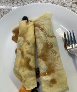 Crepe Maker - Cooks Crepes Bacon, Roti, Tortillas & Pancakes - Nonstick Cooktop - 8-inch Cook Area with On/Off Switch, Automatic Temperature Control & Cool-Touch Handle - Includes Whisk & Spatula 28 71ywfLdpdYL